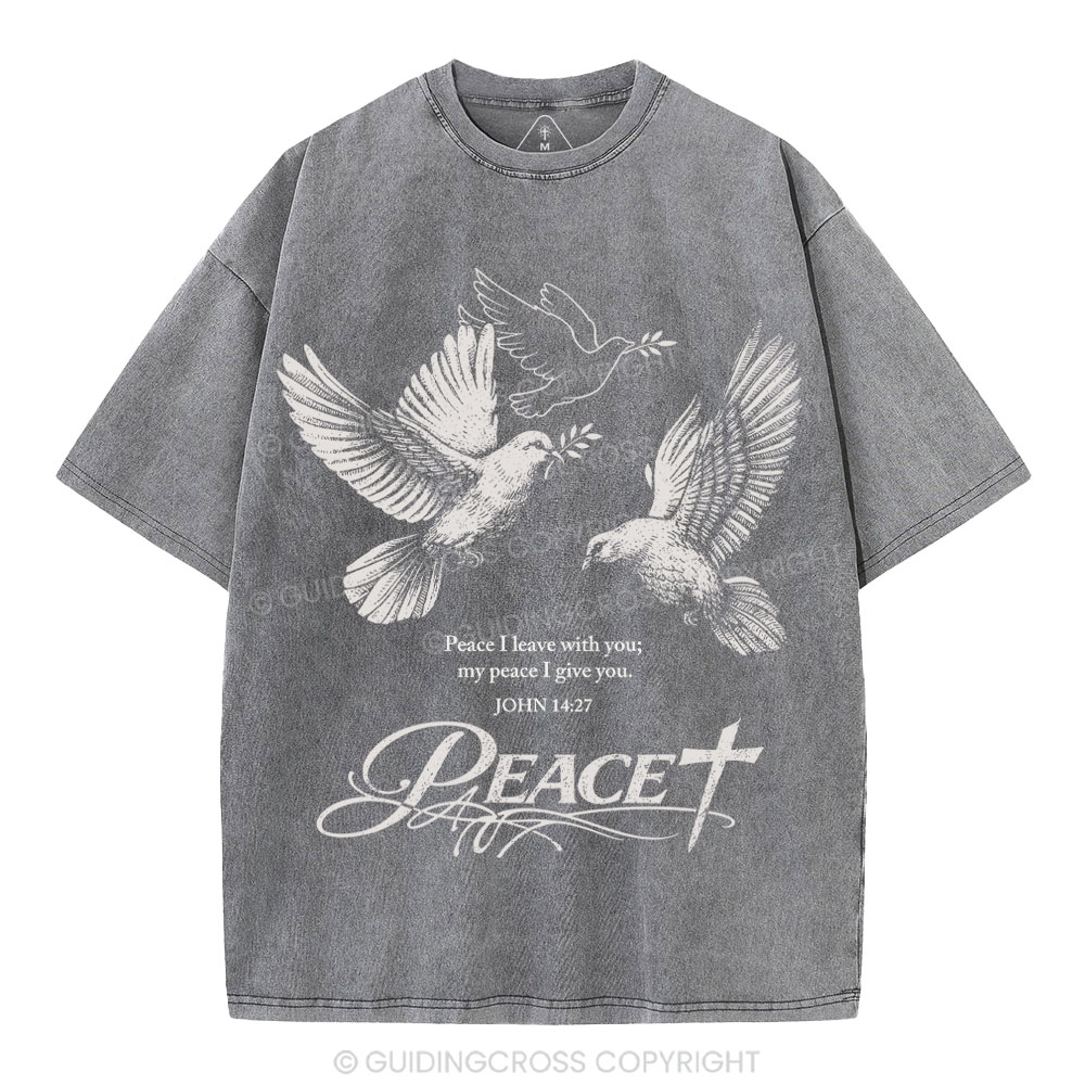 Peace I Leave With You Christian Washed T-Shirt