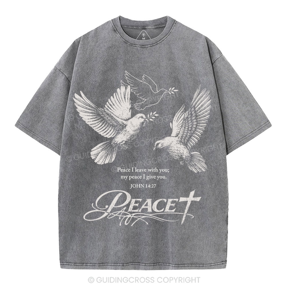Peace I Leave With You Christian Washed T-Shirt