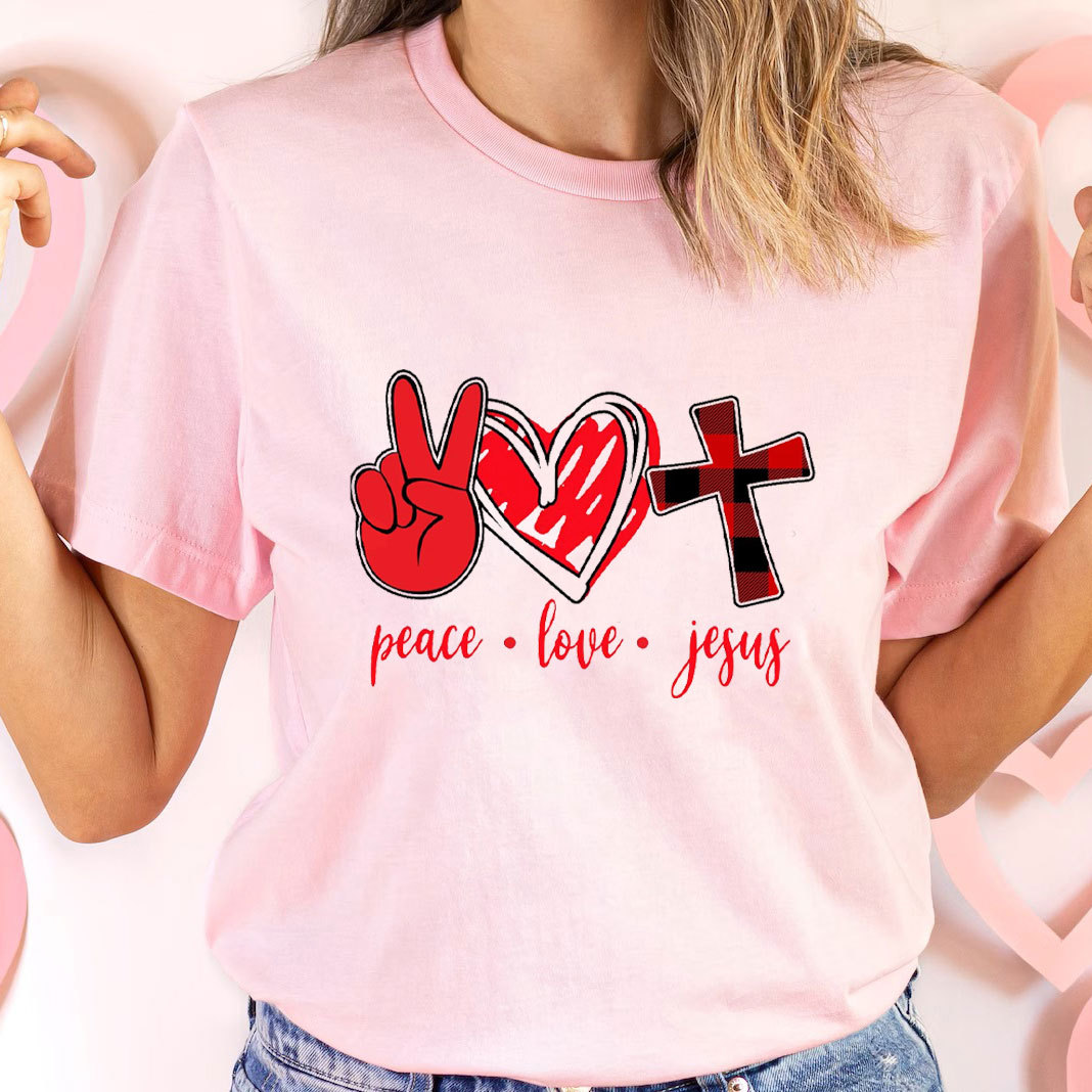 Peace Love And Jesus Christian T-Shirt