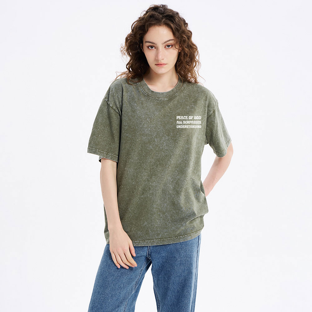 Peace Of God Christian Washed T-Shirt