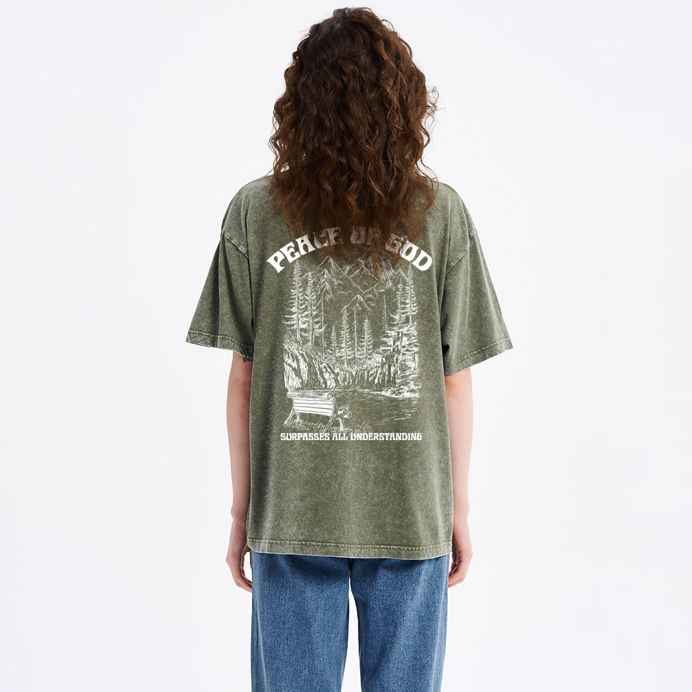 Peace Of God Christian Washed T-Shirt