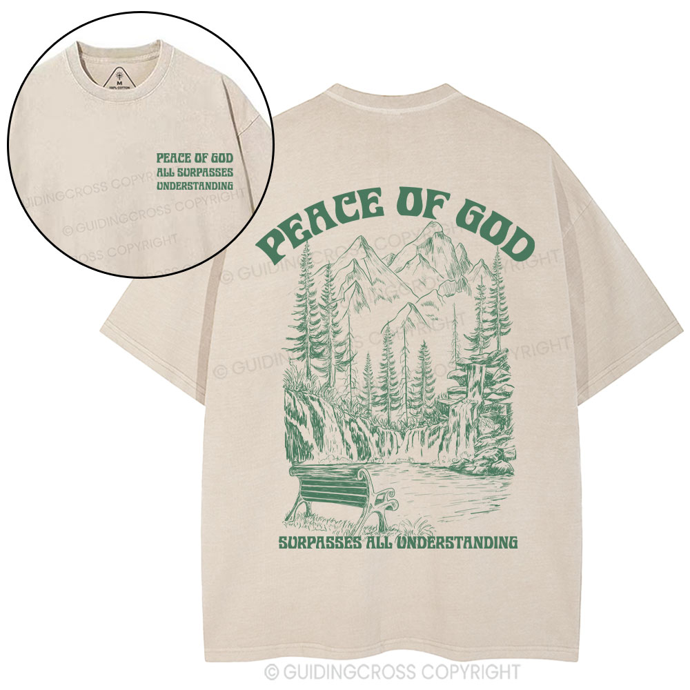 Peace Of God Christian Washed T-Shirt