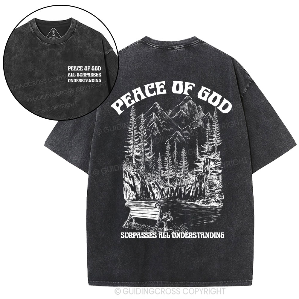 Peace Of God Christian Washed T-Shirt