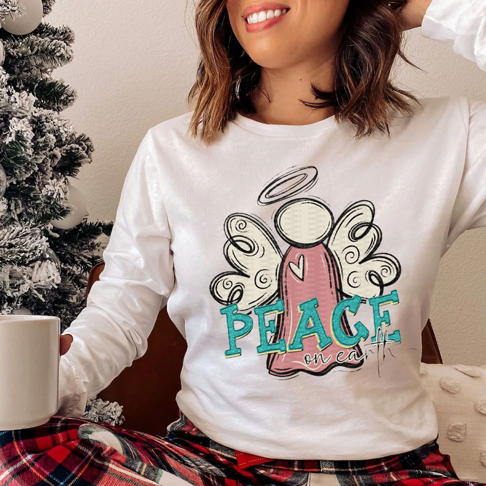 Peace On Earth Christian Christmas T-Shirt