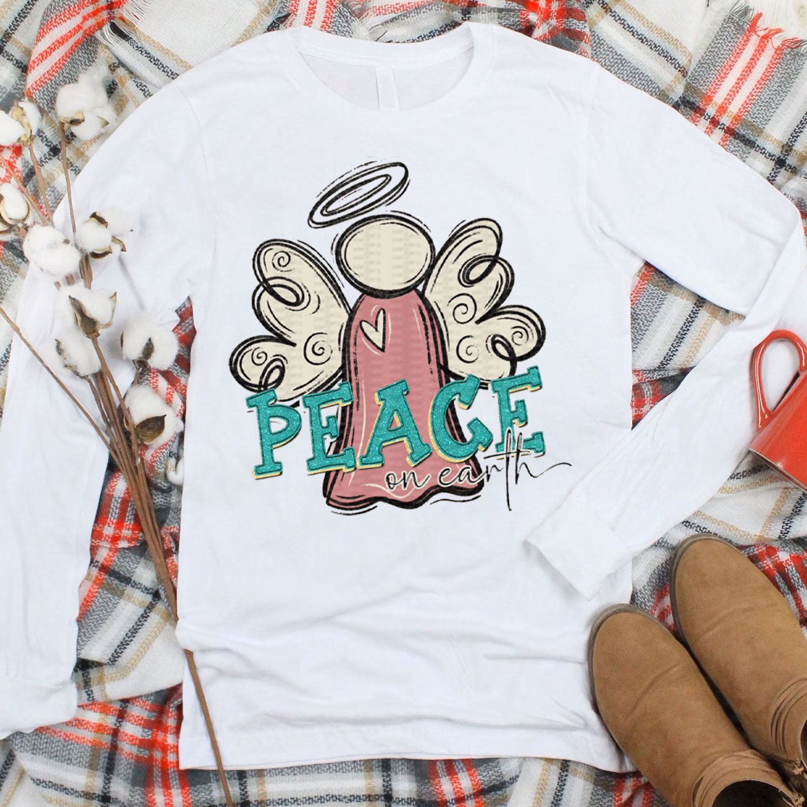 Peace On Earth Christian Christmas T-Shirt