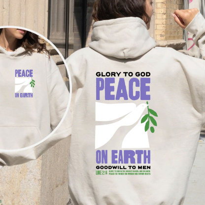 Peace On Earth Christian Fleece Hoodie Set