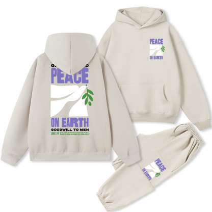 Peace On Earth Christian Fleece Hoodie Set