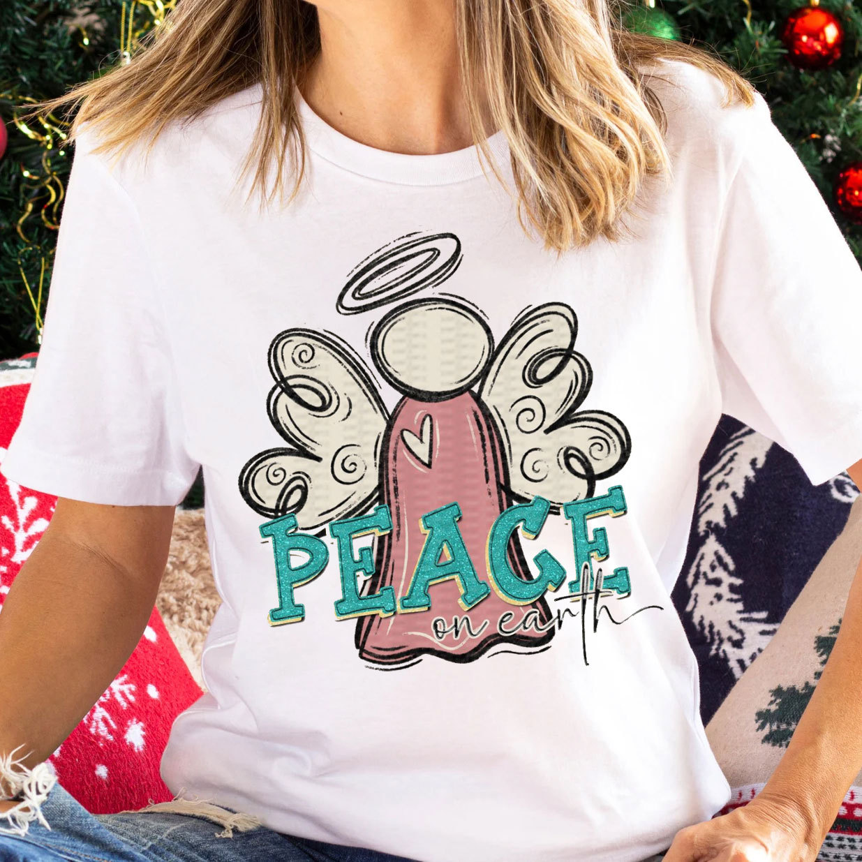 Peace On Earth Christian Christmas T-Shirt