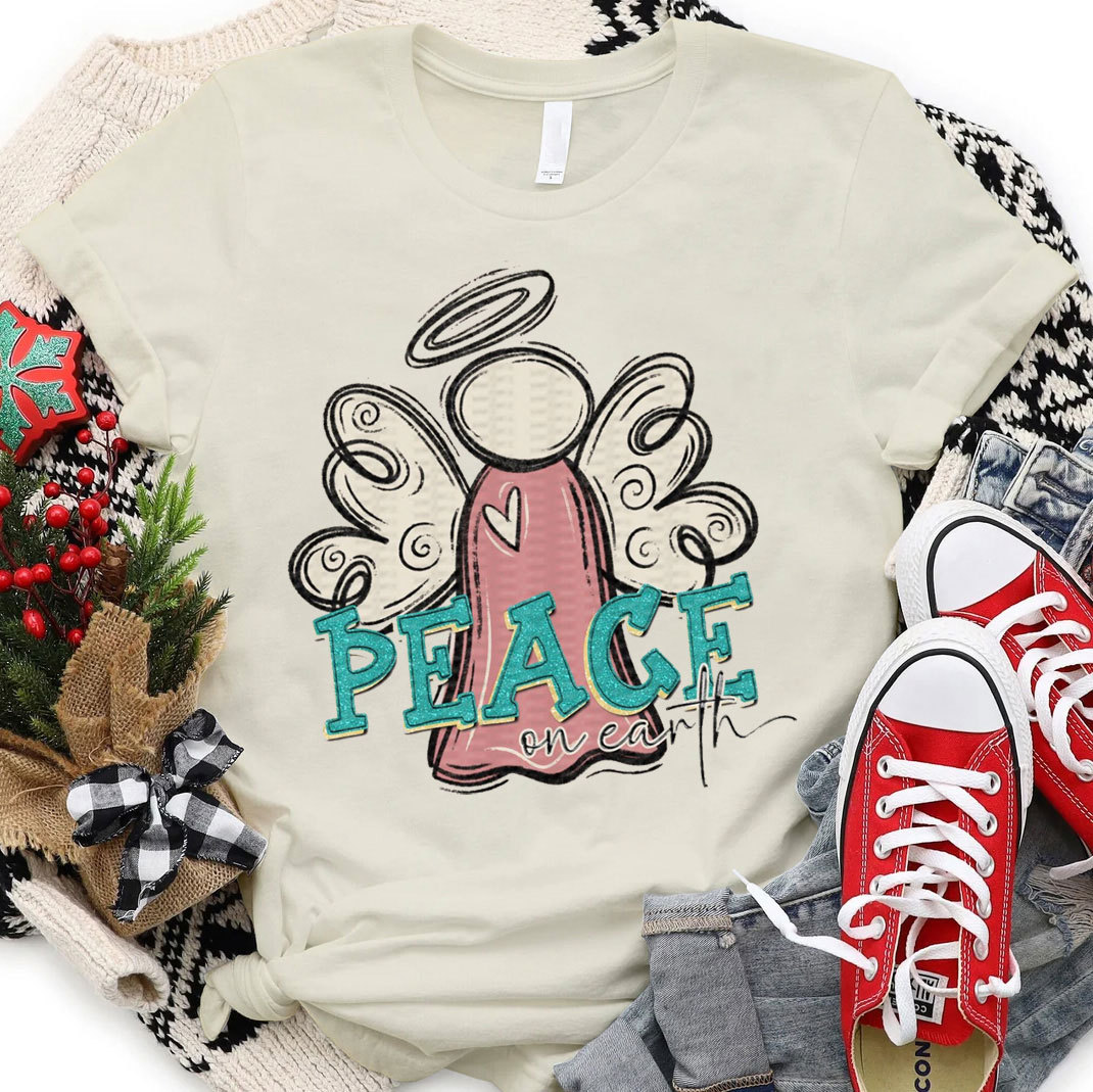 Peace On Earth Christian Christmas T-Shirt