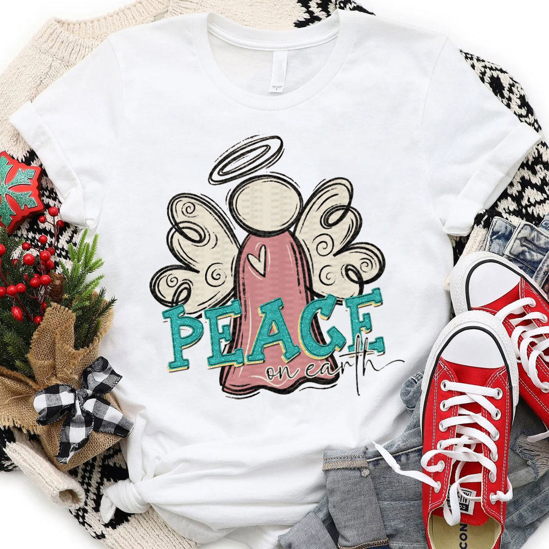 Peace On Earth Christian Christmas T-Shirt