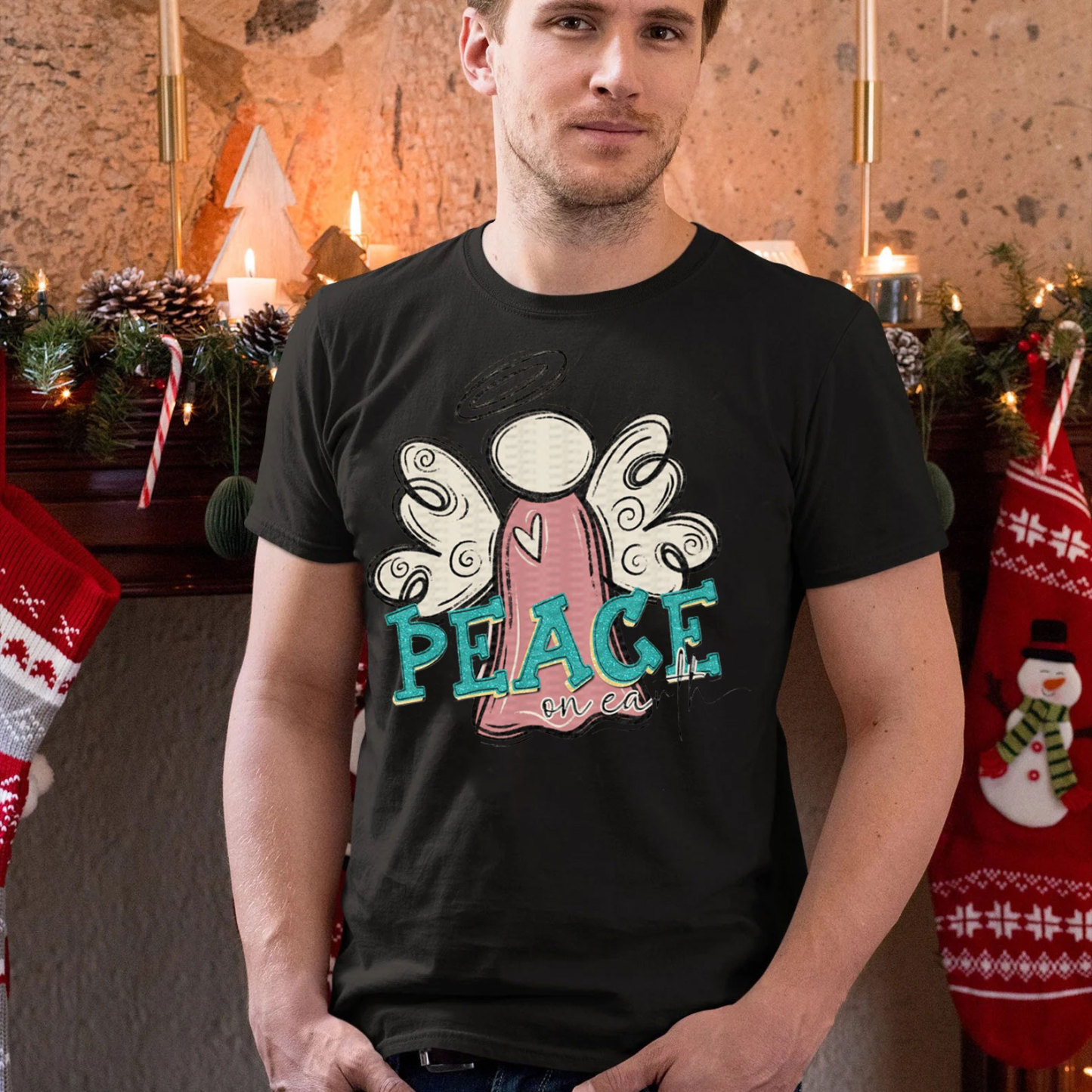 Peace On Earth Christian Christmas T-Shirt