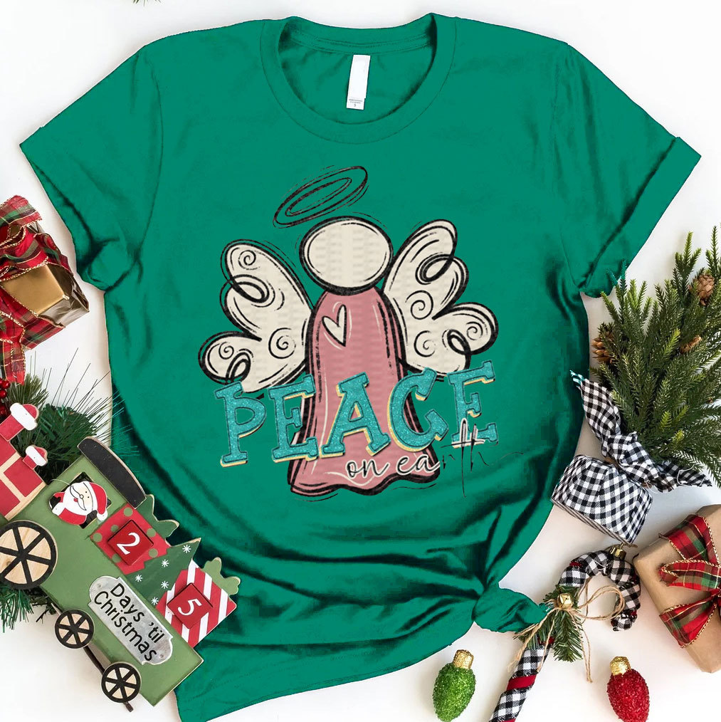 Peace On Earth Christian Christmas T-Shirt