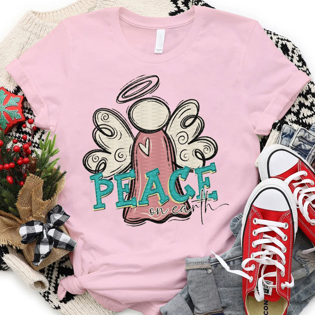 Peace On Earth Christian Christmas T-Shirt