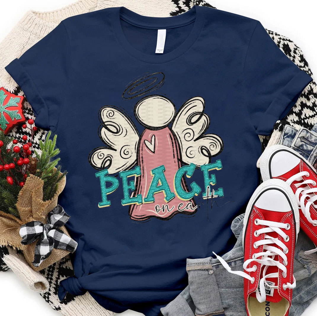 Peace On Earth Christian Christmas T-Shirt