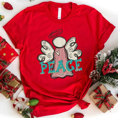 Peace On Earth Christian Christmas T-Shirt
