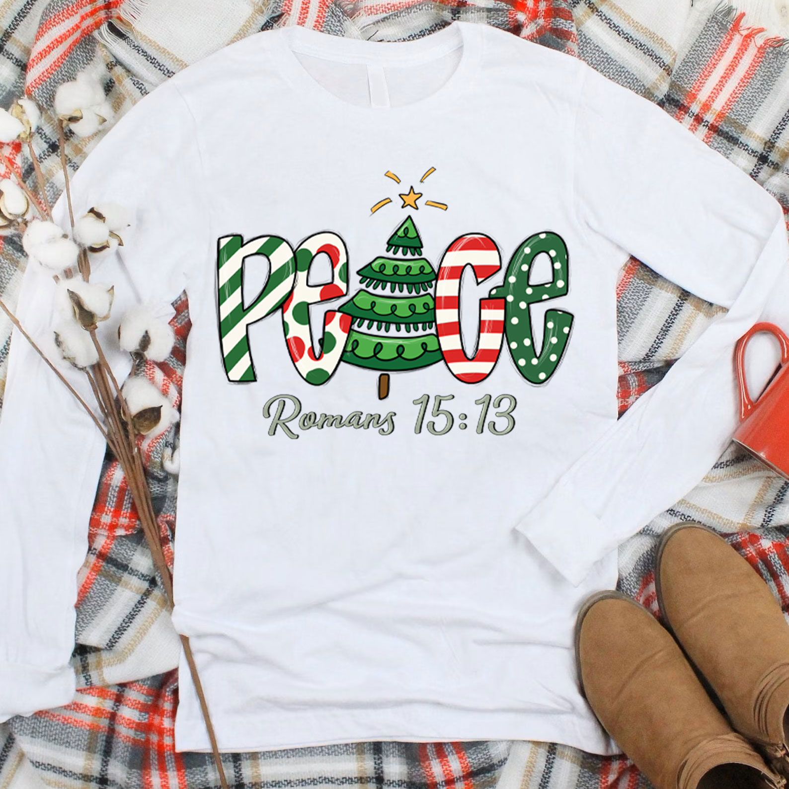 Peace Romans 15:13 Christian Christmas T-Shirt