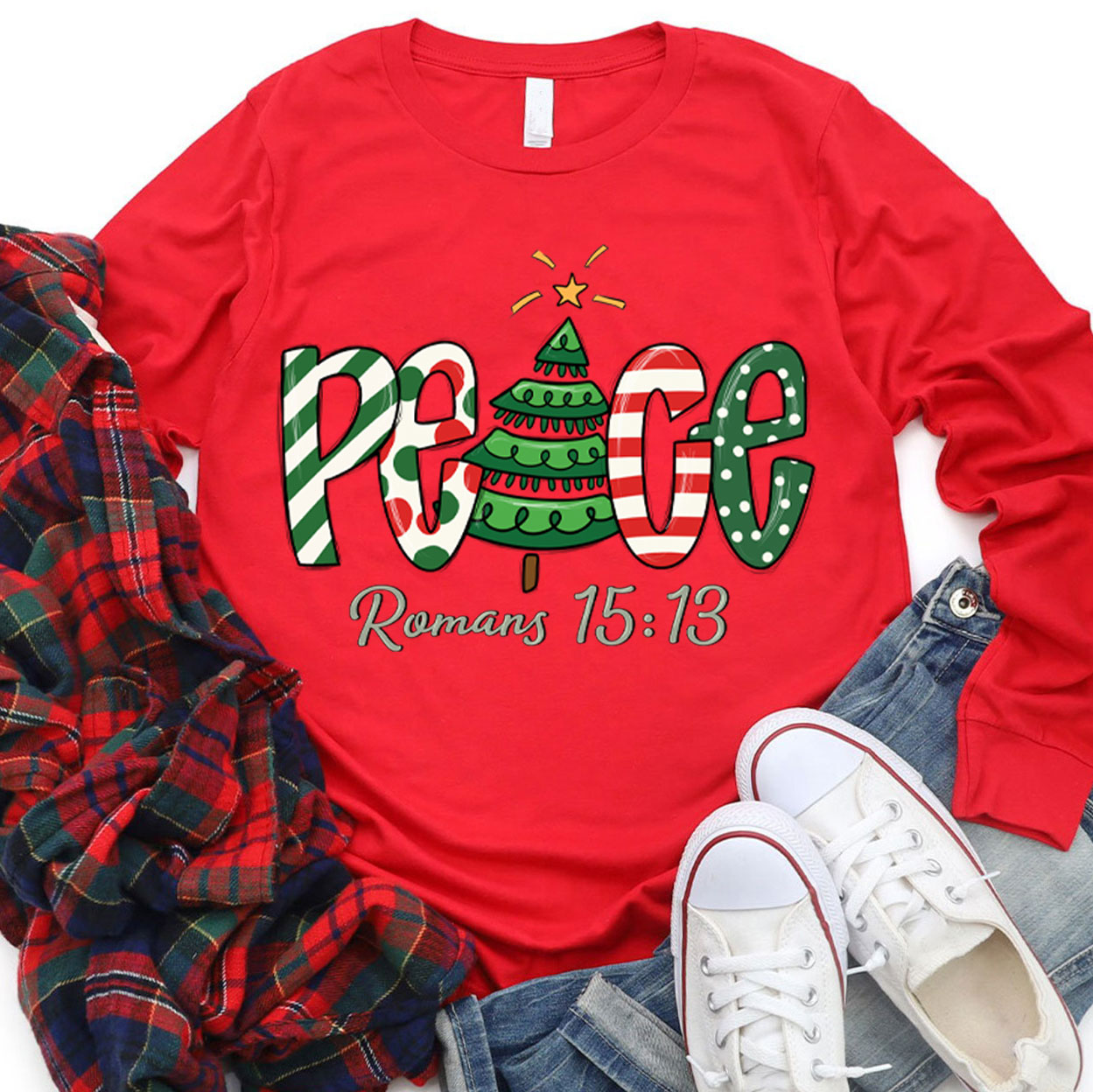 Peace Romans 15:13 Christian Christmas T-Shirt