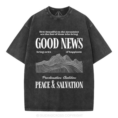 Peace & Salvation Christian Washed T-Shirt