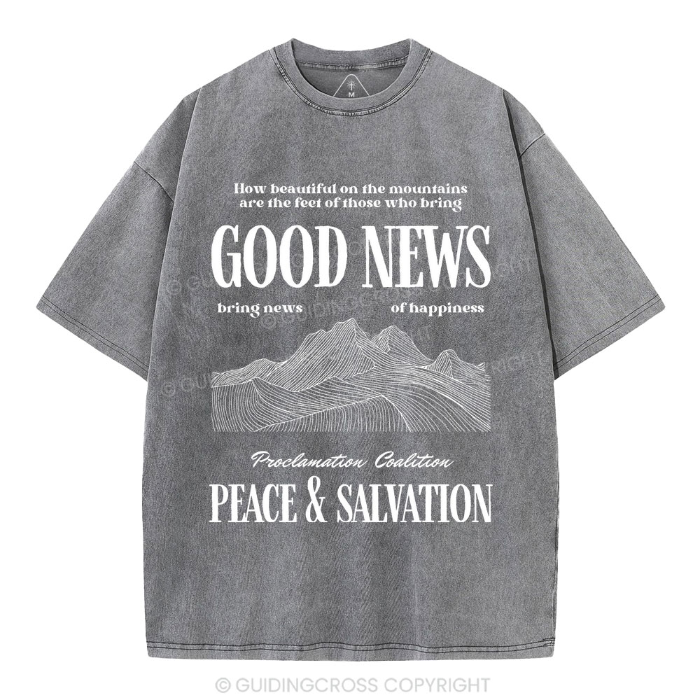 Peace & Salvation Christian Washed T-Shirt