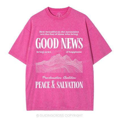 Peace & Salvation Christian Washed T-Shirt