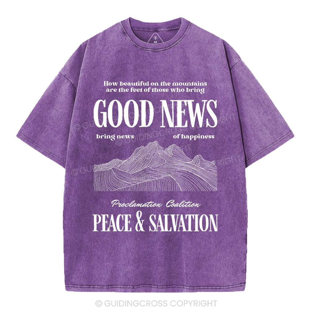 Peace & Salvation Christian Washed T-Shirt
