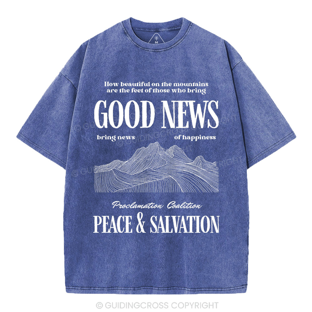 Peace & Salvation Christian Washed T-Shirt