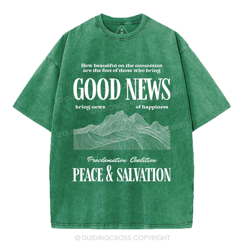 Peace & Salvation Christian Washed T-Shirt