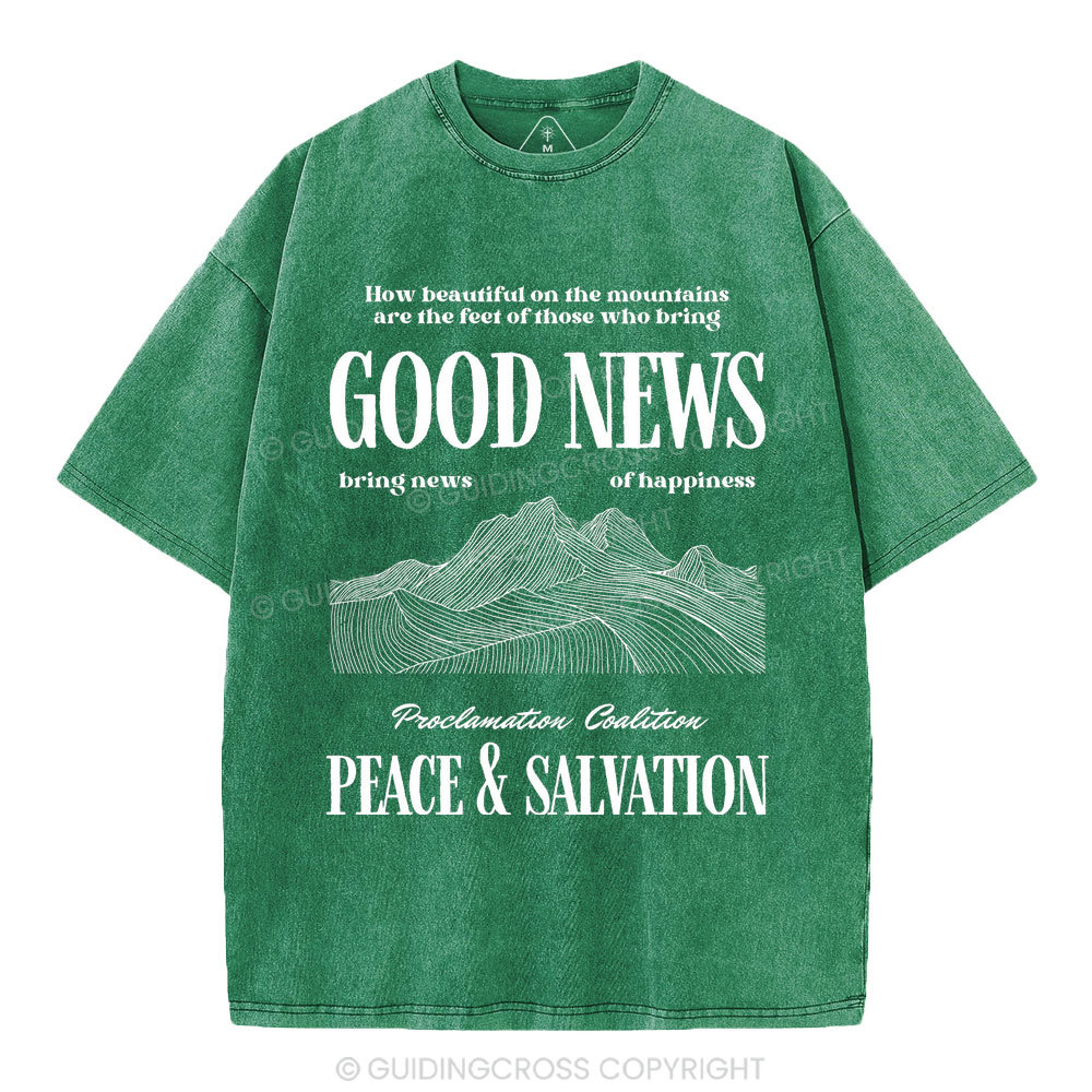 Peace & Salvation Christian Washed T-Shirt