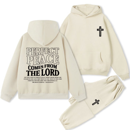 Perfect Peace Comes From The Lord Christian Premium Fleece Hoodie Set