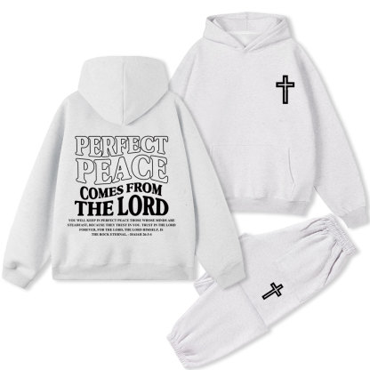 Perfect Peace Comes From The Lord Christian Premium Fleece Hoodie Set