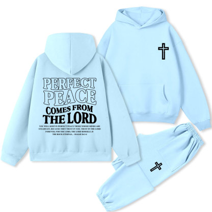 Perfect Peace Comes From The Lord Christian Premium Fleece Hoodie Set