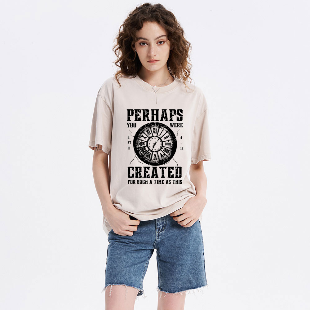Perhaps You Were Created Christian Washed T-Shirt