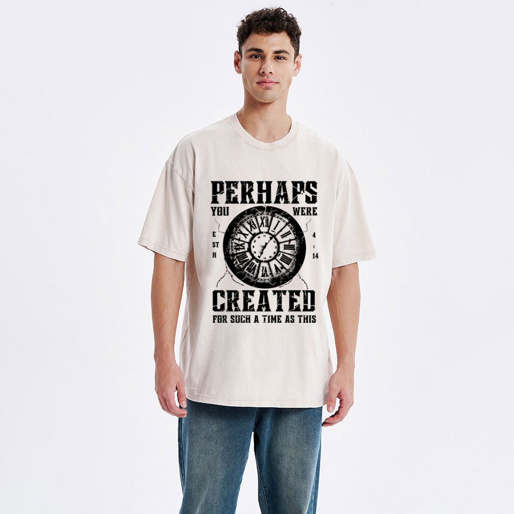 Perhaps You Were Created Christian Washed T-Shirt