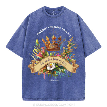 Perhaps You Were Created For Such A Time As This Christian Washed T-Shirt
