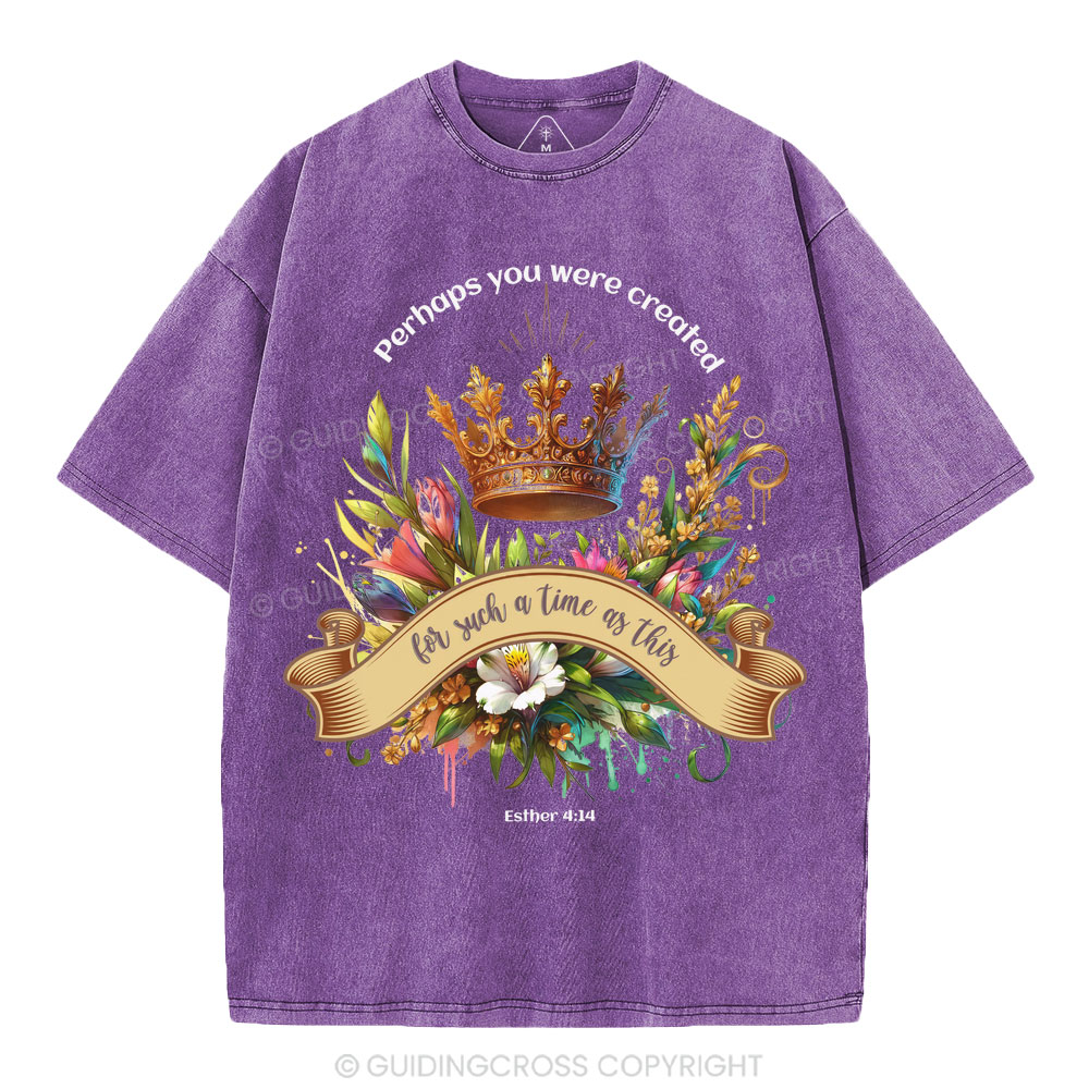 Perhaps You Were Created For Such A Time As This Christian Washed T-Shirt