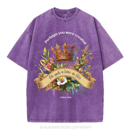Perhaps You Were Created For Such A Time As This Christian Washed T-Shirt