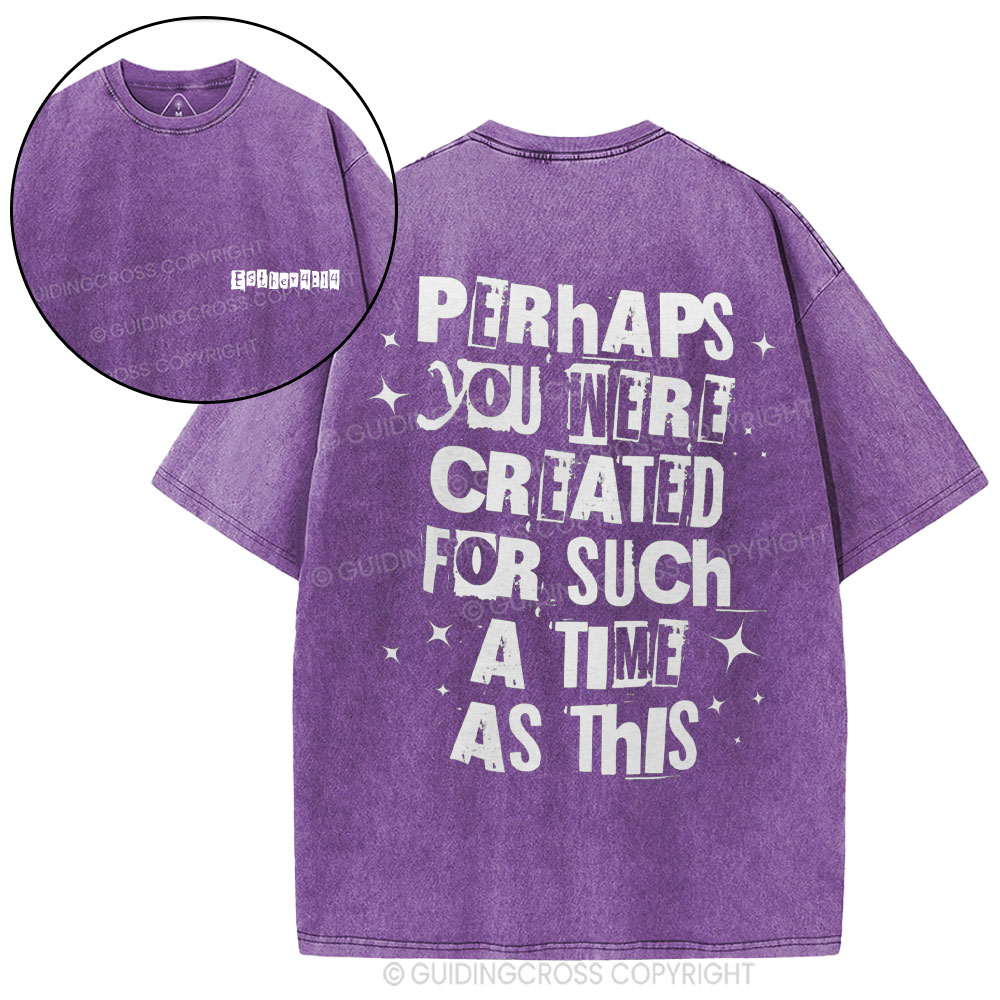 Perhaps You Were Created For Such A Time As This Christian Washed T-Shirt