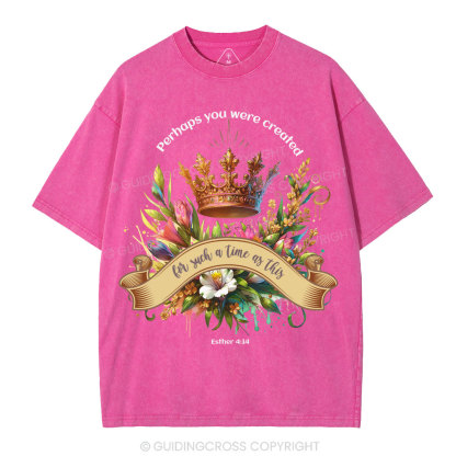 Perhaps You Were Created For Such A Time As This Christian Washed T-Shirt