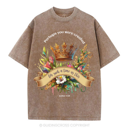 Perhaps You Were Created For Such A Time As This Christian Washed T-Shirt