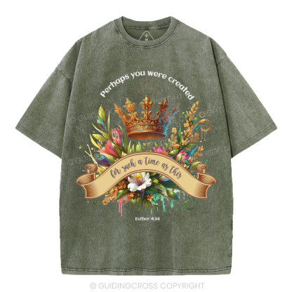 Perhaps You Were Created For Such A Time As This Christian Washed T-Shirt