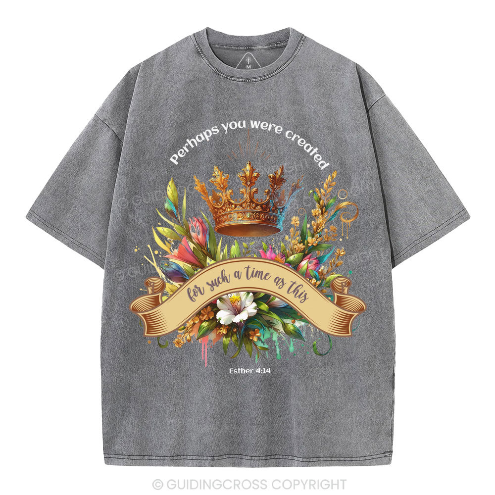 Perhaps You Were Created For Such A Time As This Christian Washed T-Shirt