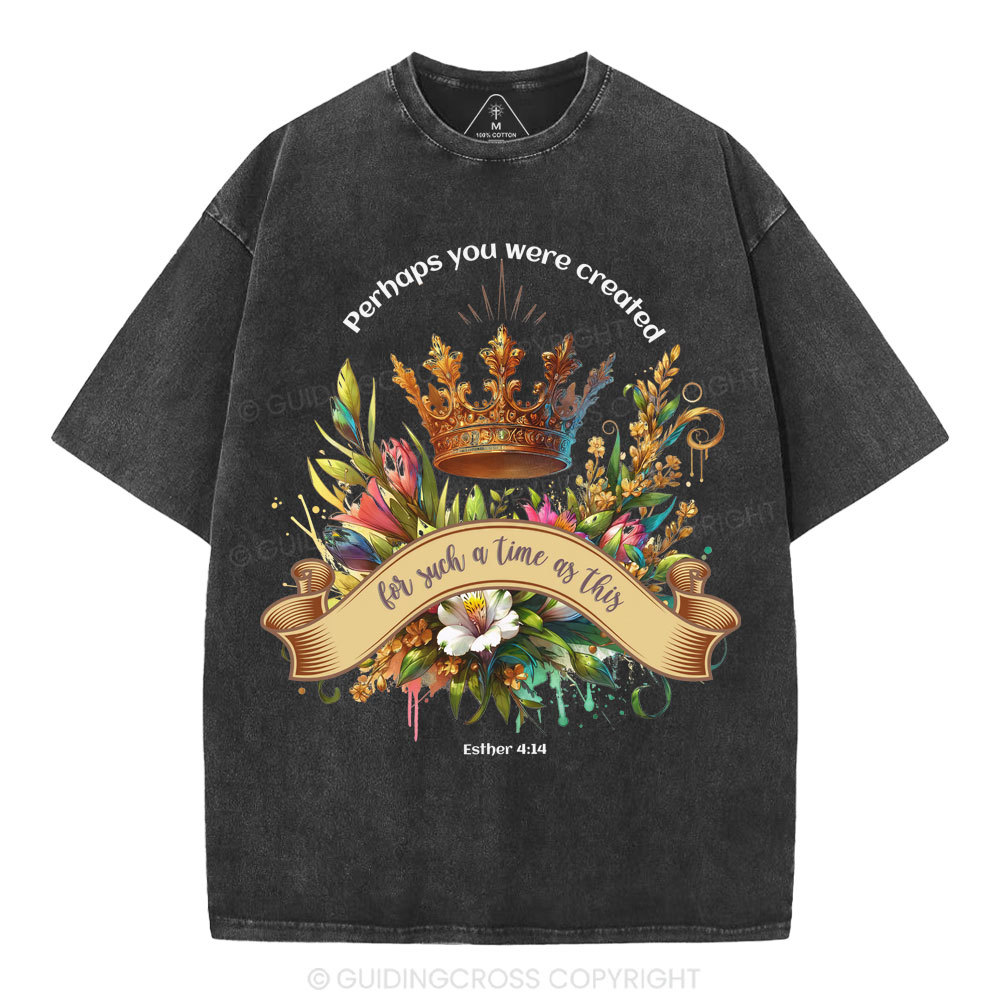 Perhaps You Were Created For Such A Time As This Christian Washed T-Shirt
