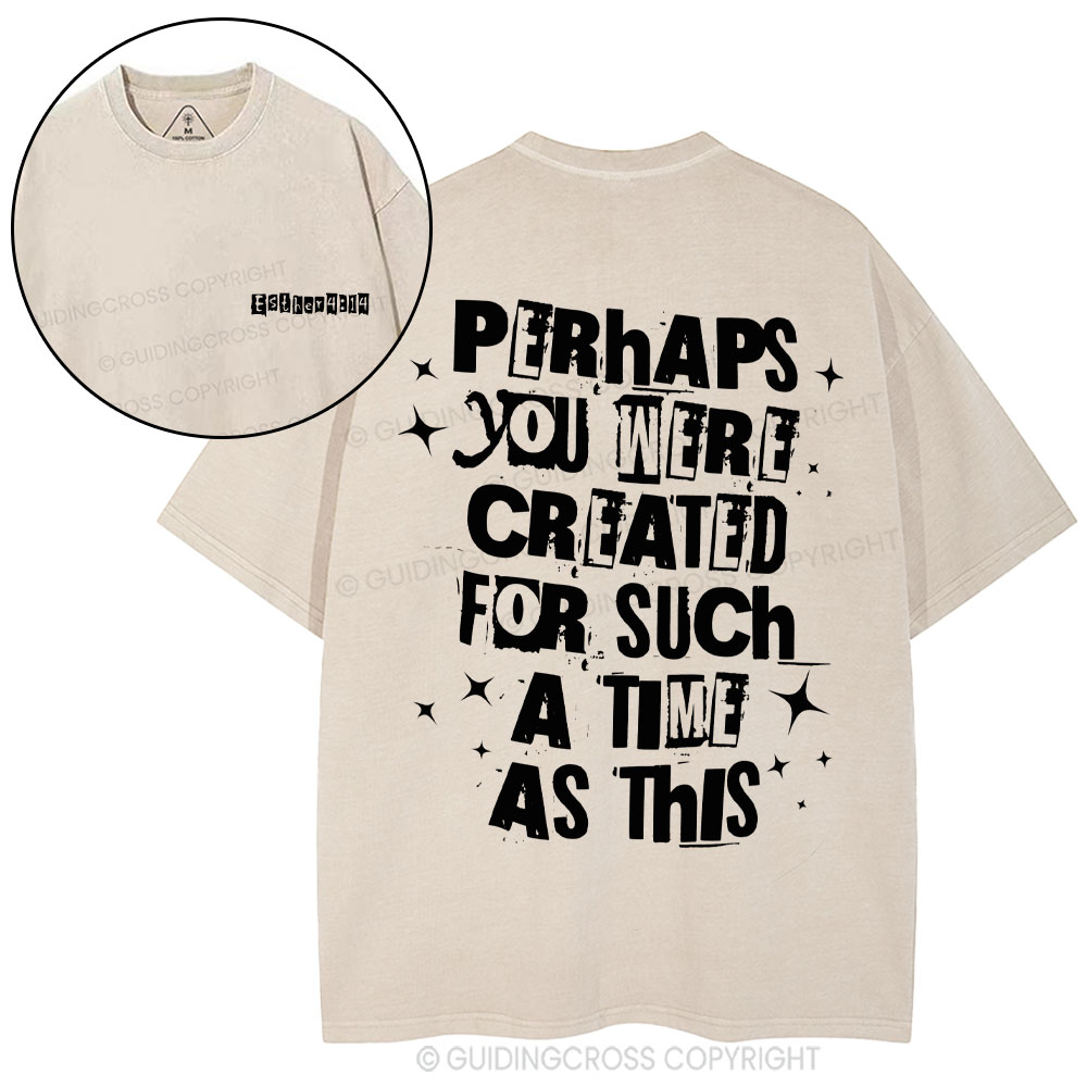 Perhaps You Were Created For Such A Time As This Christian Washed T-Shirt