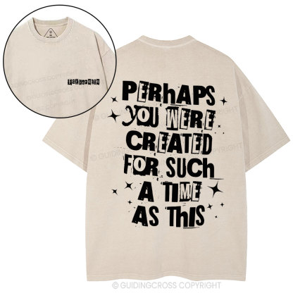 Perhaps You Were Created For Such A Time As This Christian Washed T-Shirt