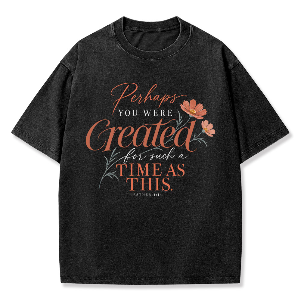 Perhaps You Were Created Such A Time As This Christian Washed T-Shirt