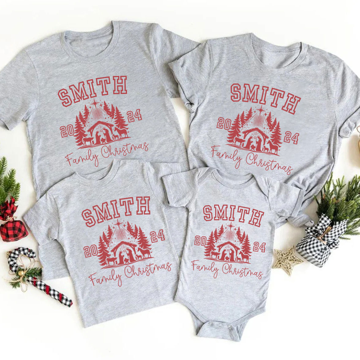 Personalized 2024 Christmas Family Matching Shirts