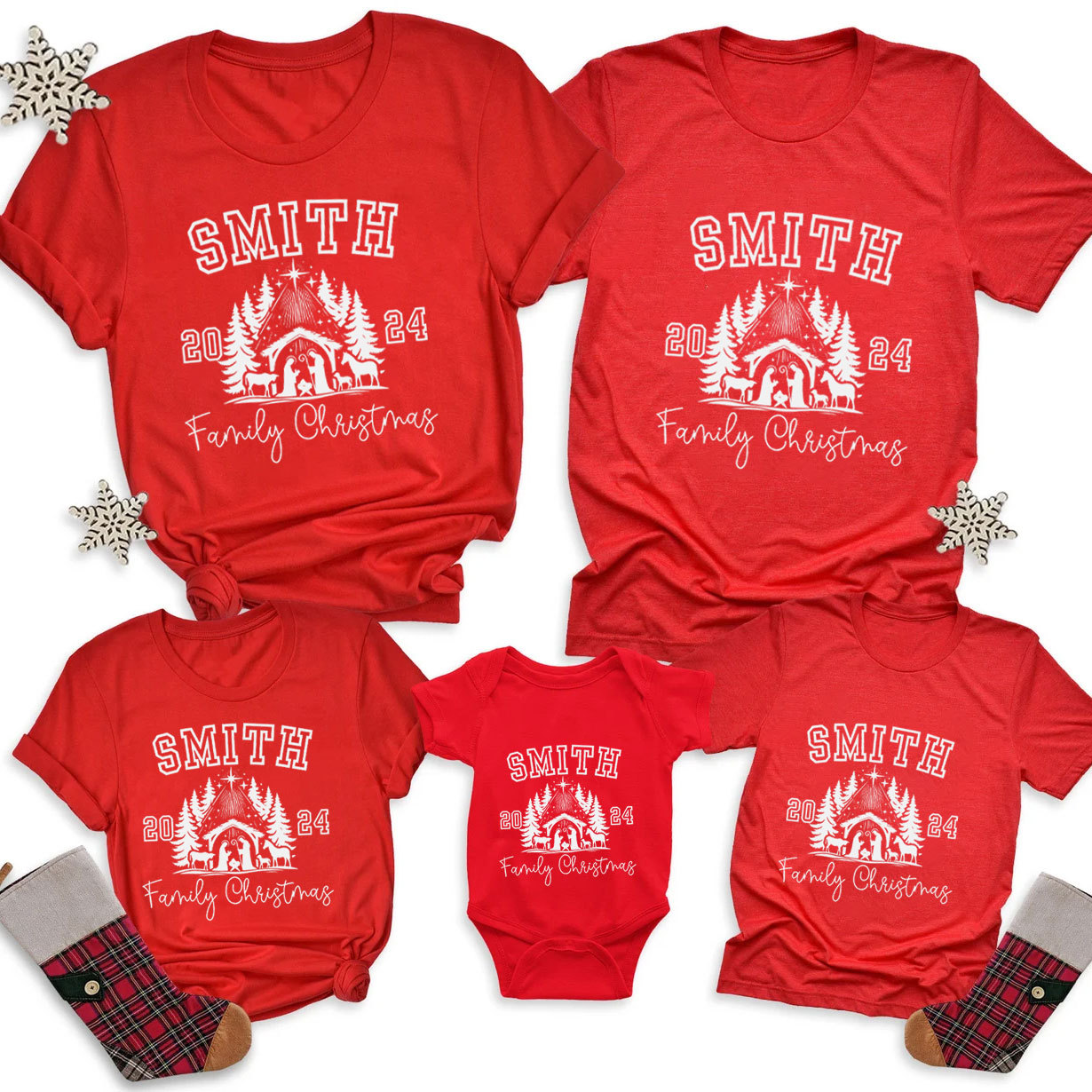 Personalized 2024 Christmas Family Matching Shirts