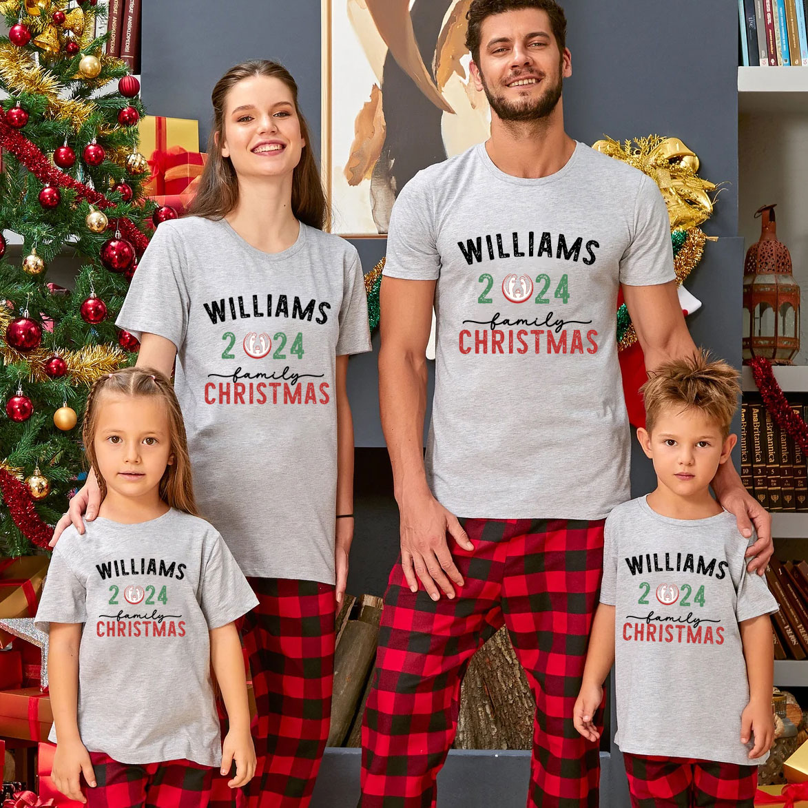 Personalized 2024 Family Christian Christmas Family Matching Shirts 