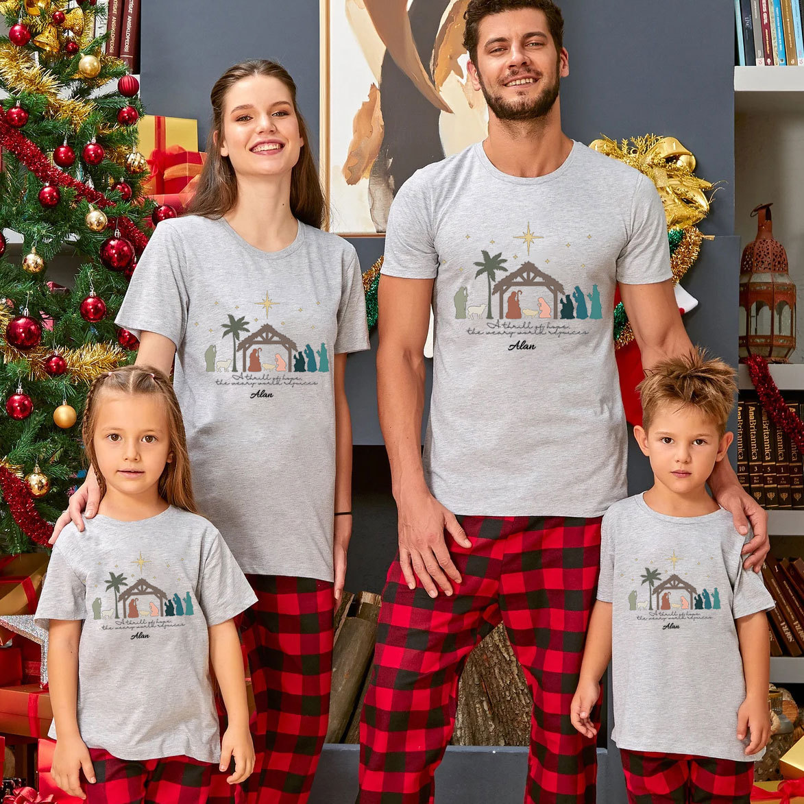 Personalized A Thril Of Hope Christmas Family Matching Shirts