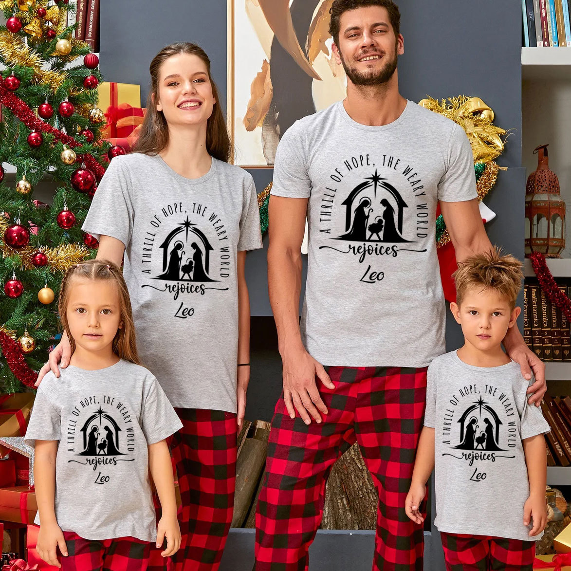 Personalized A Thrill Of Hope Christmas Family Matching Shirts